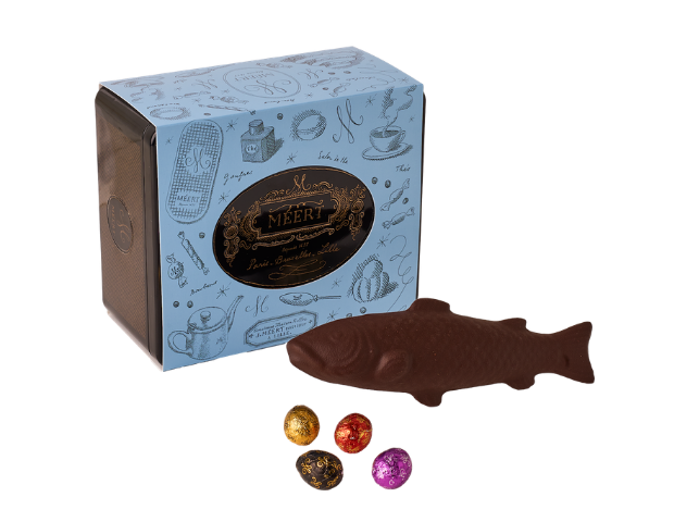 Dark chocolate Easter Fish (metal box)